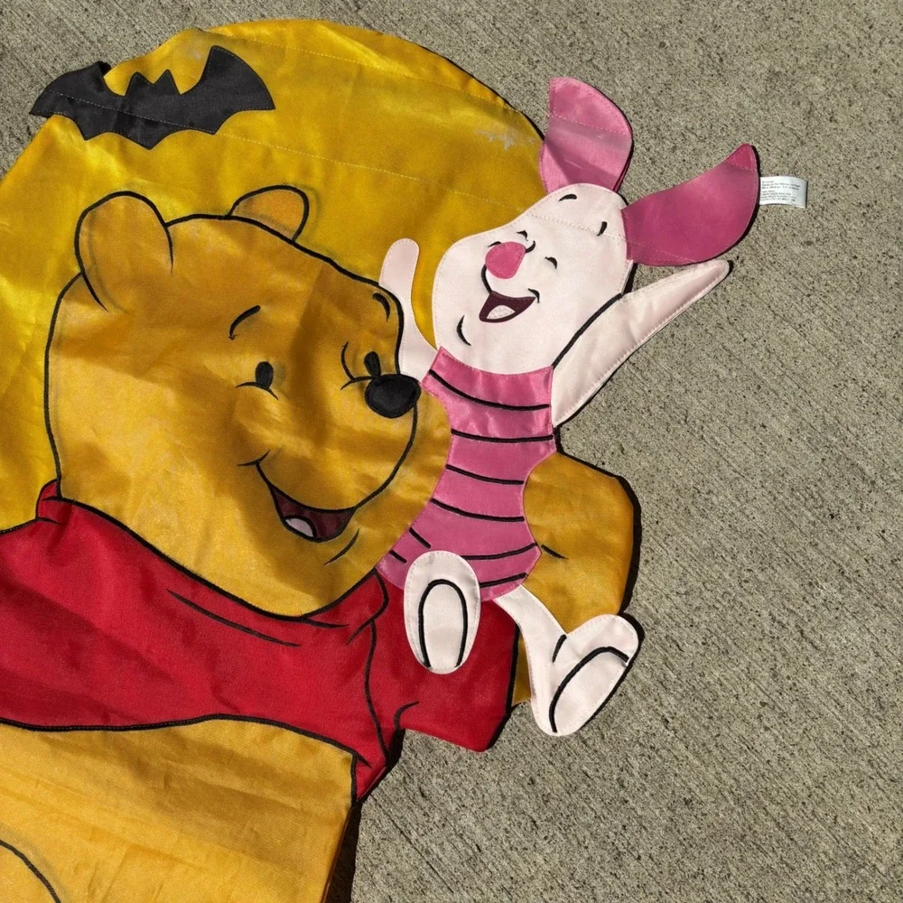 Vintage 1998 Disney Winnie the Pooh Piglet Halloween Pumpkin Windsock 42 Inch